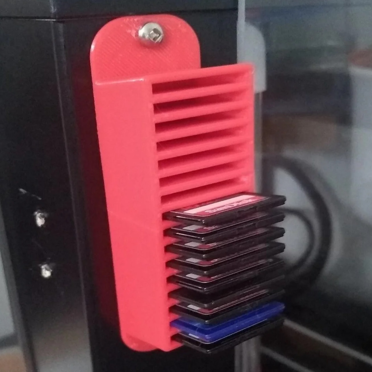 Printer mounted sdcard holder