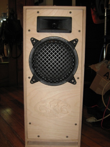 front of speaker